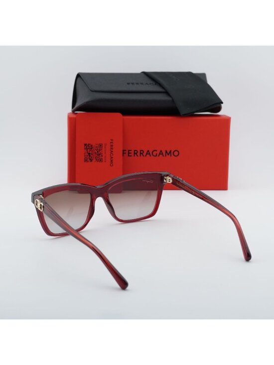 Salvatore Ferragamo SF1027S 655 Square Sunglasses - Wine / Brown main image 7